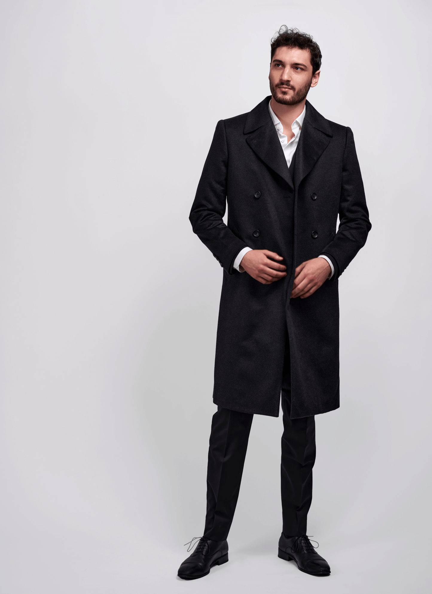 Men's Regal Grey Cashmere Coat