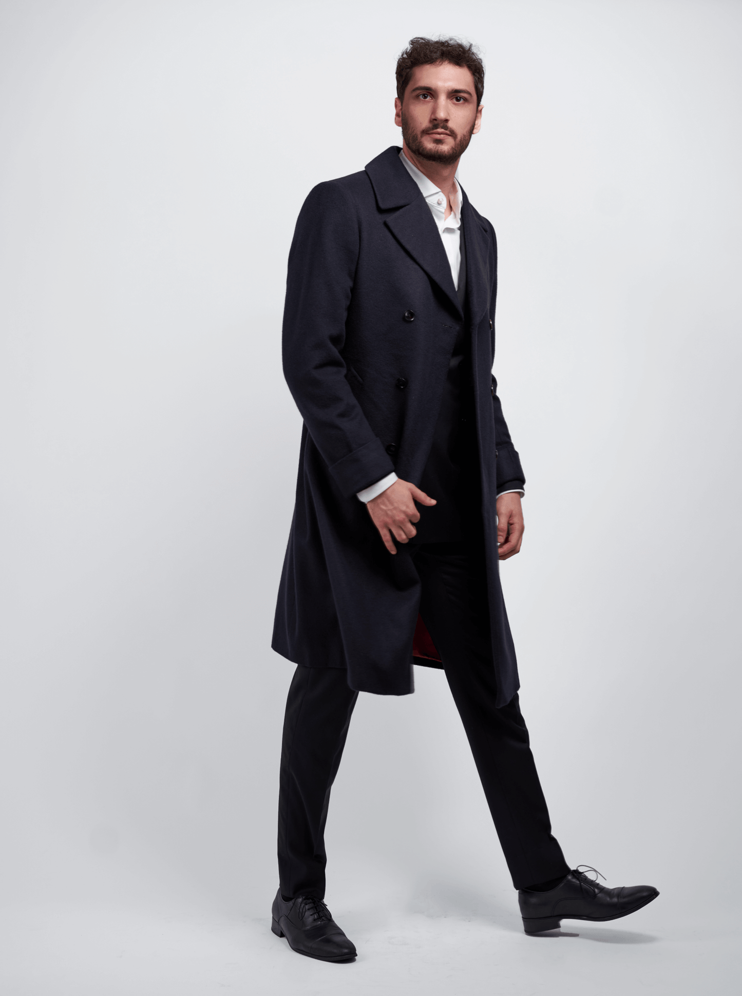Men's Regal Blue Cashmere Coat