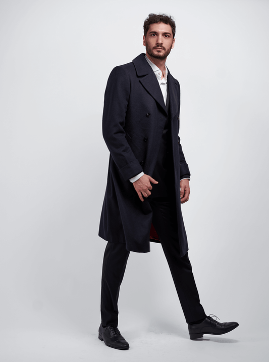 Men's Regal Blue Cashmere Coat