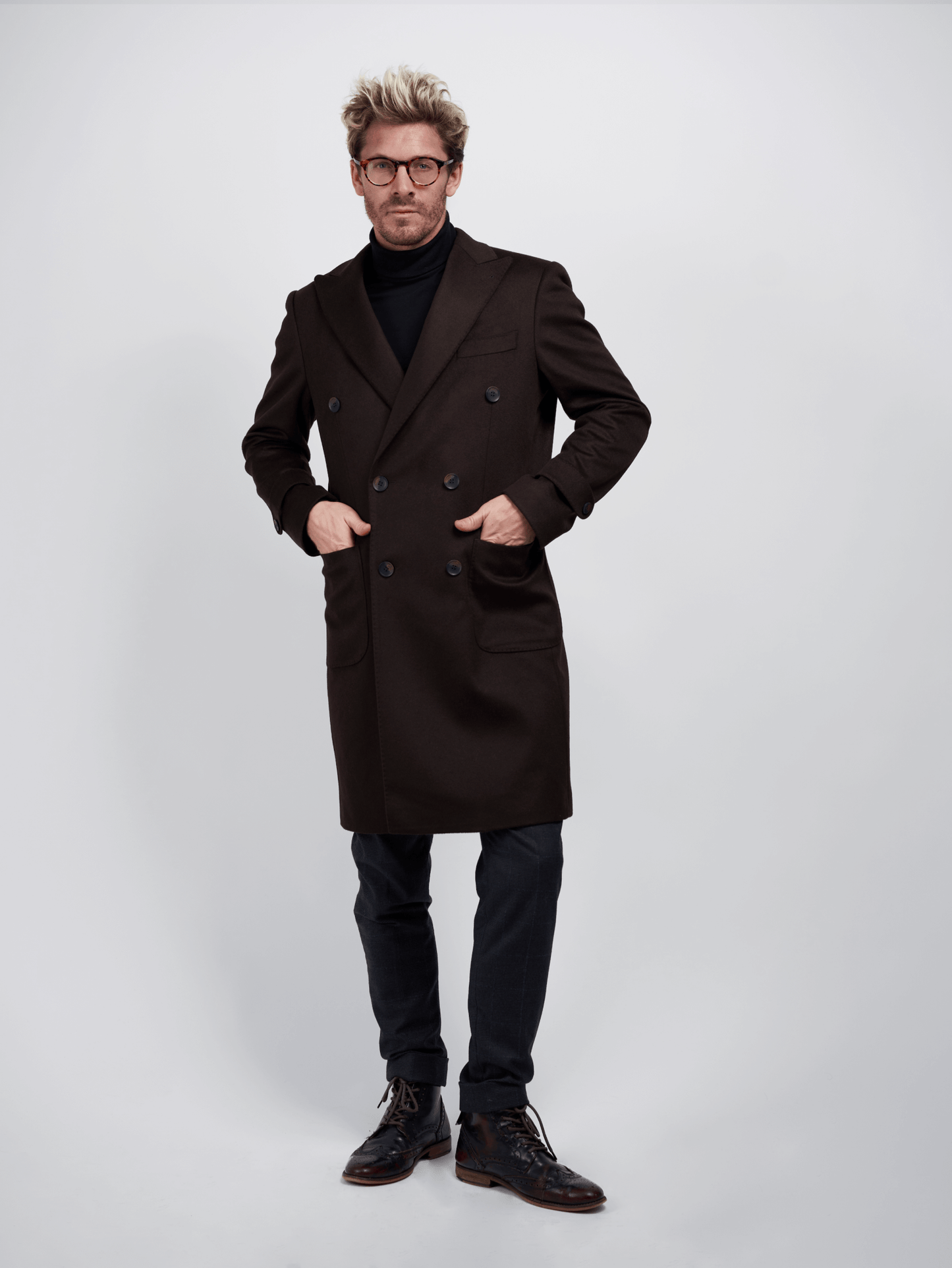 Men's Up-tempo Brown Coat
