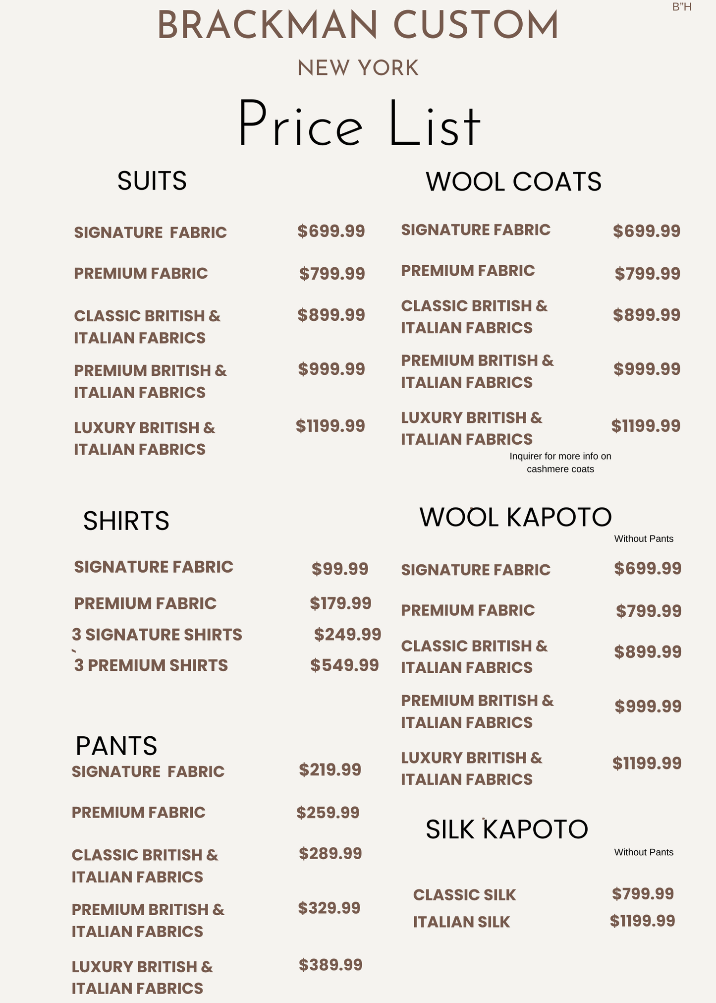 Custom Suit Booking
