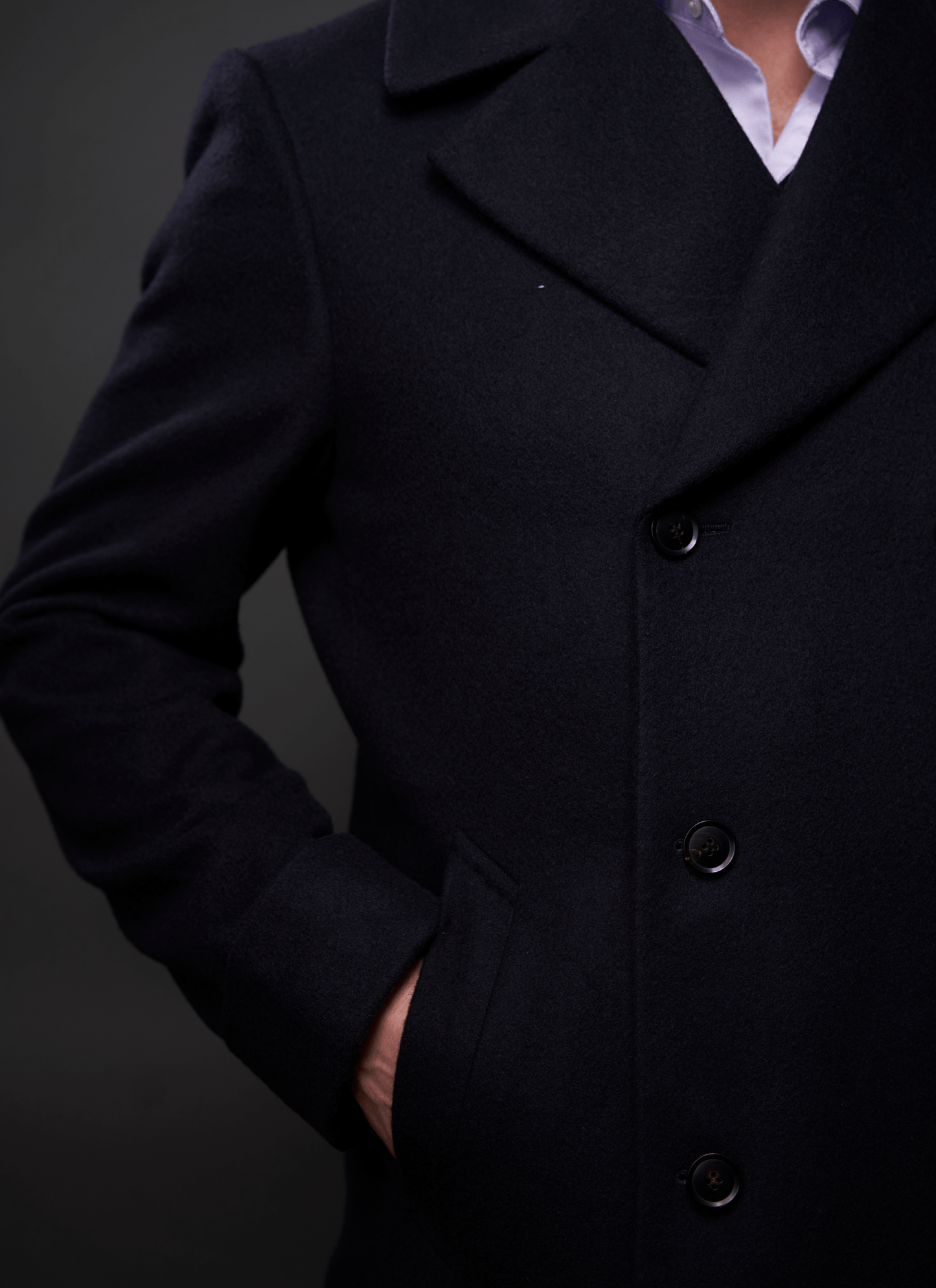 Men's Regal Blue Cashmere Coat