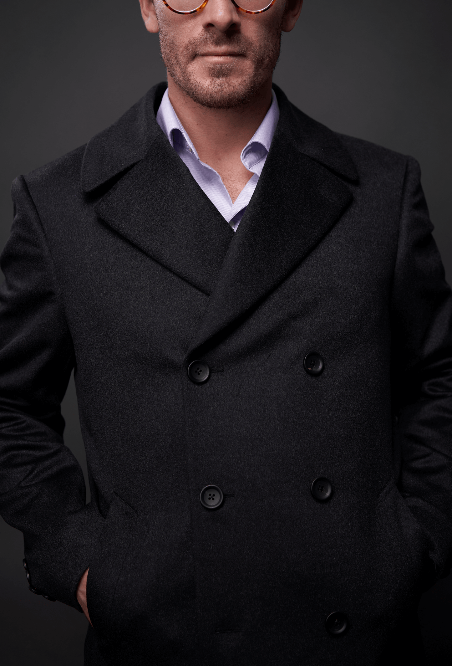 Men's Regal Grey Cashmere Coat