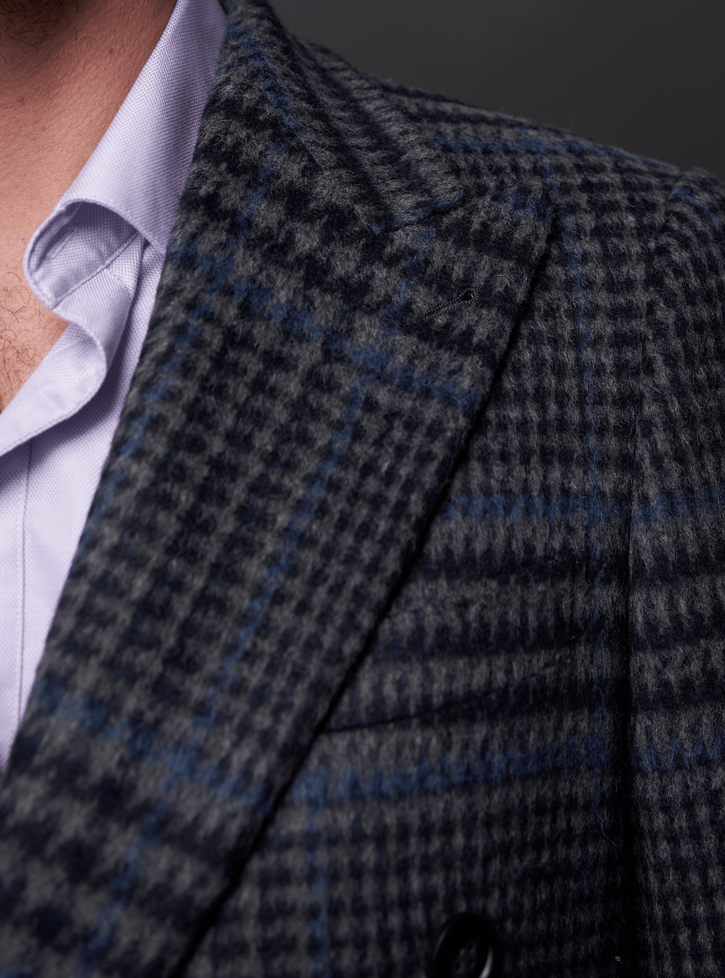 Men's Up-tempo Grey Plaid Coat