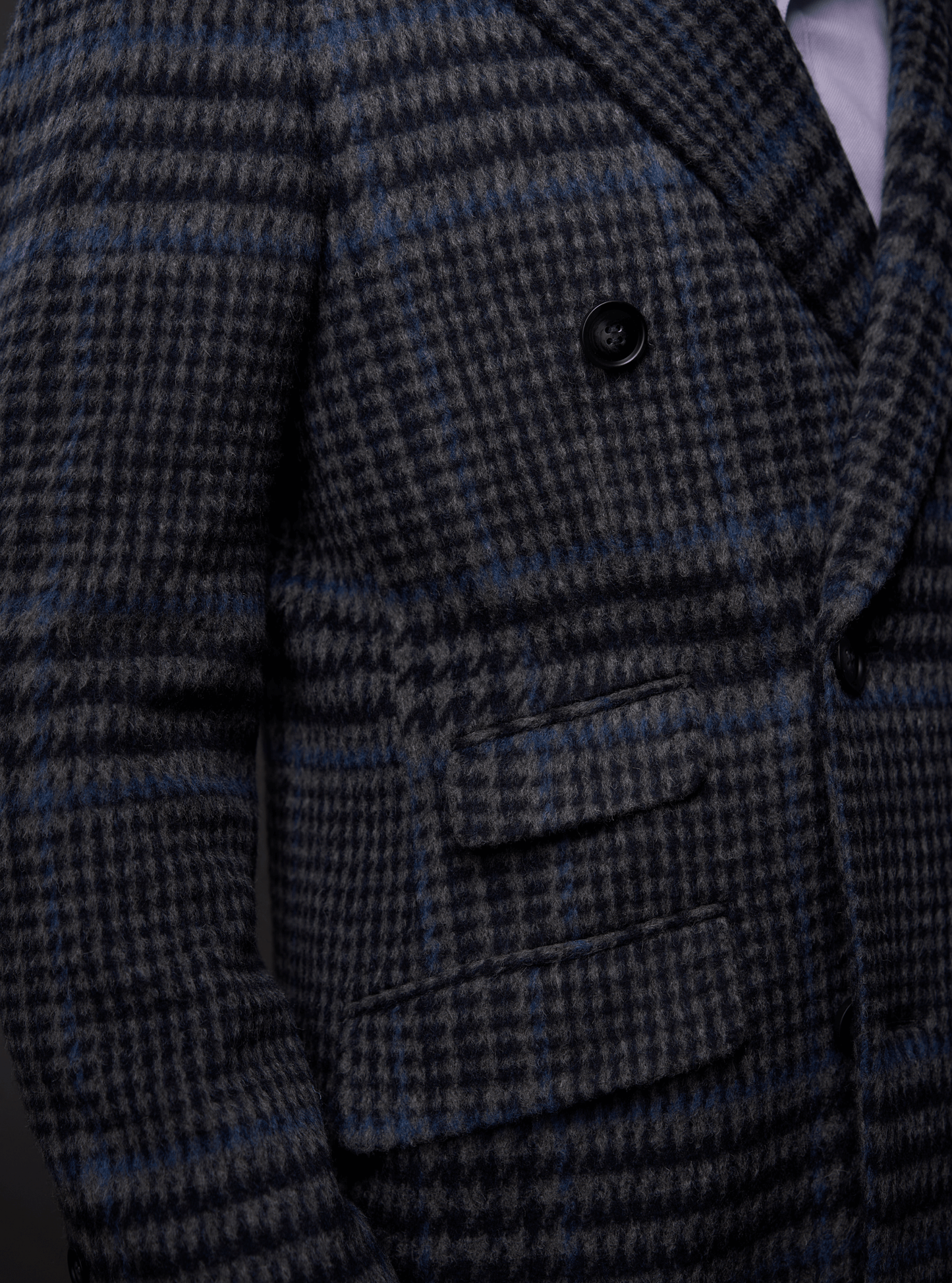 Men's Up-tempo Grey Plaid Coat