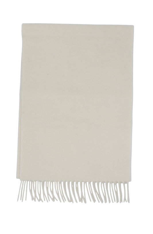 100% Cashmere White Scarf